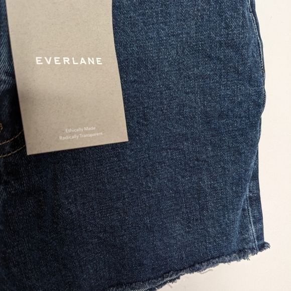 EVERLANE The Way High Cotton Denim Cut-off Shorts NEW Size 23 - Picture 7 of 10
